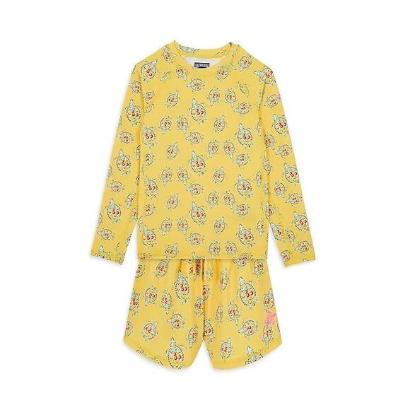 Vilebrequin SET Shorts & Top Vendome Turtle Printed Girl Rashguard Glace Size 4 - Picture 1 of 12